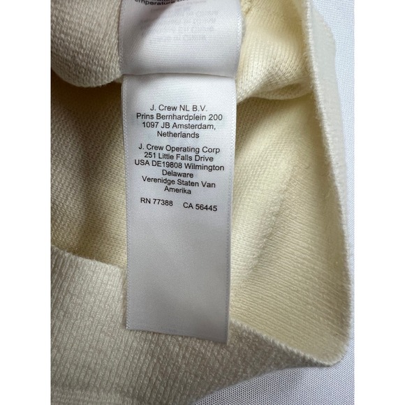 J. Crew Cream Gold V Neck Button Up Cropped Sweater Vest Womens M Old Money - Picture 11 of 15